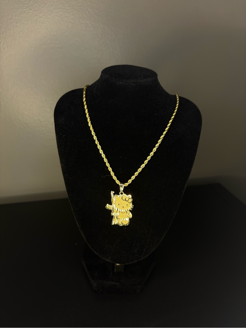 Gold Hello Kitty Pendant Necklace - Women Jewelry